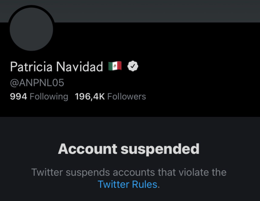 Suspenden cuenta de Twitter de Paty Navidad tras mensajes de apoyo a Trump - paty-navidad-suspendida-cuenta