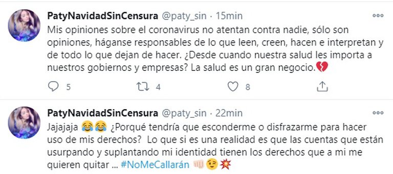 Paty Navidad reaparece en Twitter, reta y la red social la vuelve a bloquear - paty