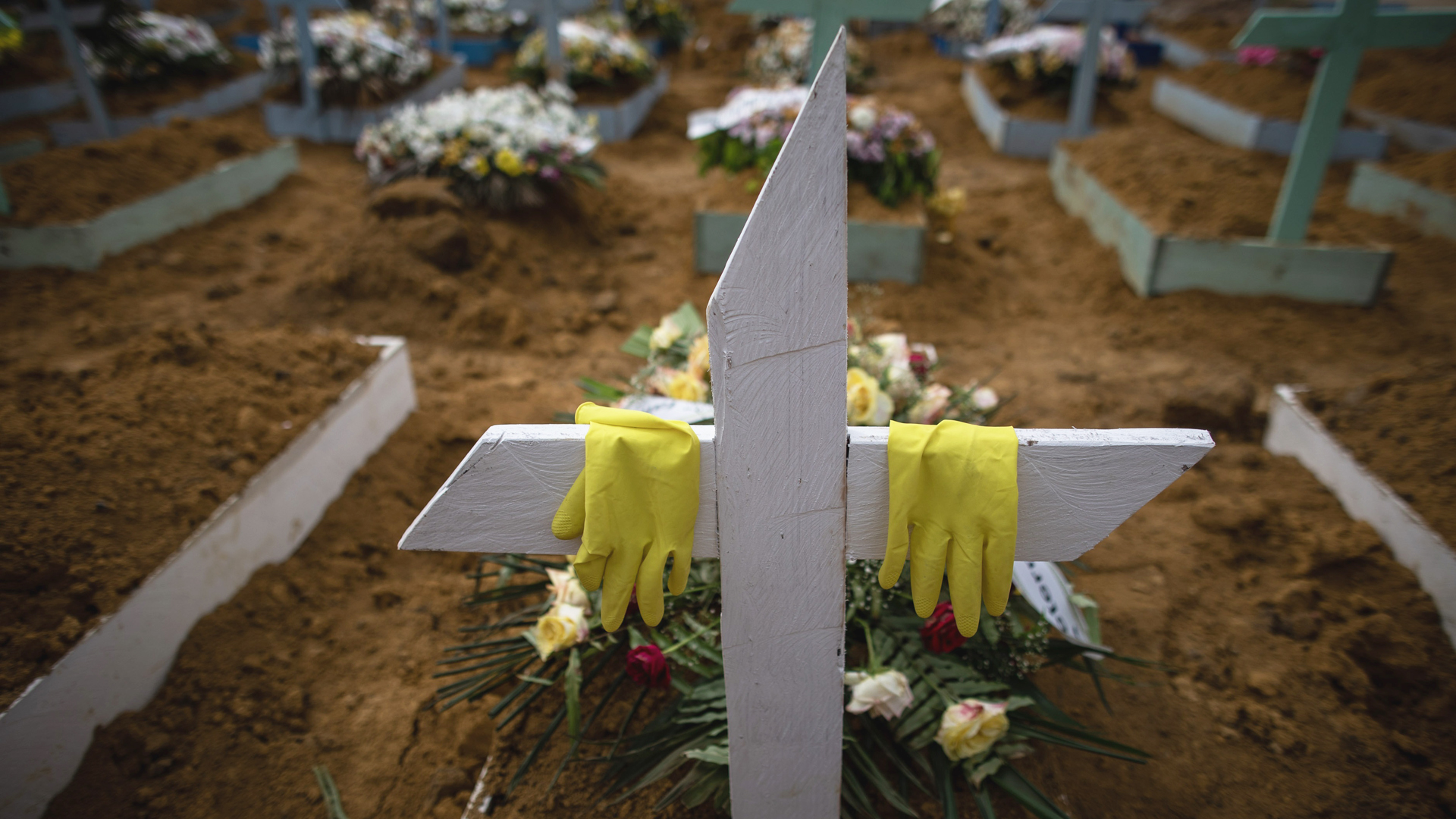 Brasil completa un año de pandemia con 250 mil muertes y 10 millones de casos - tumba-de-victima-de-covid-19-en-brasil