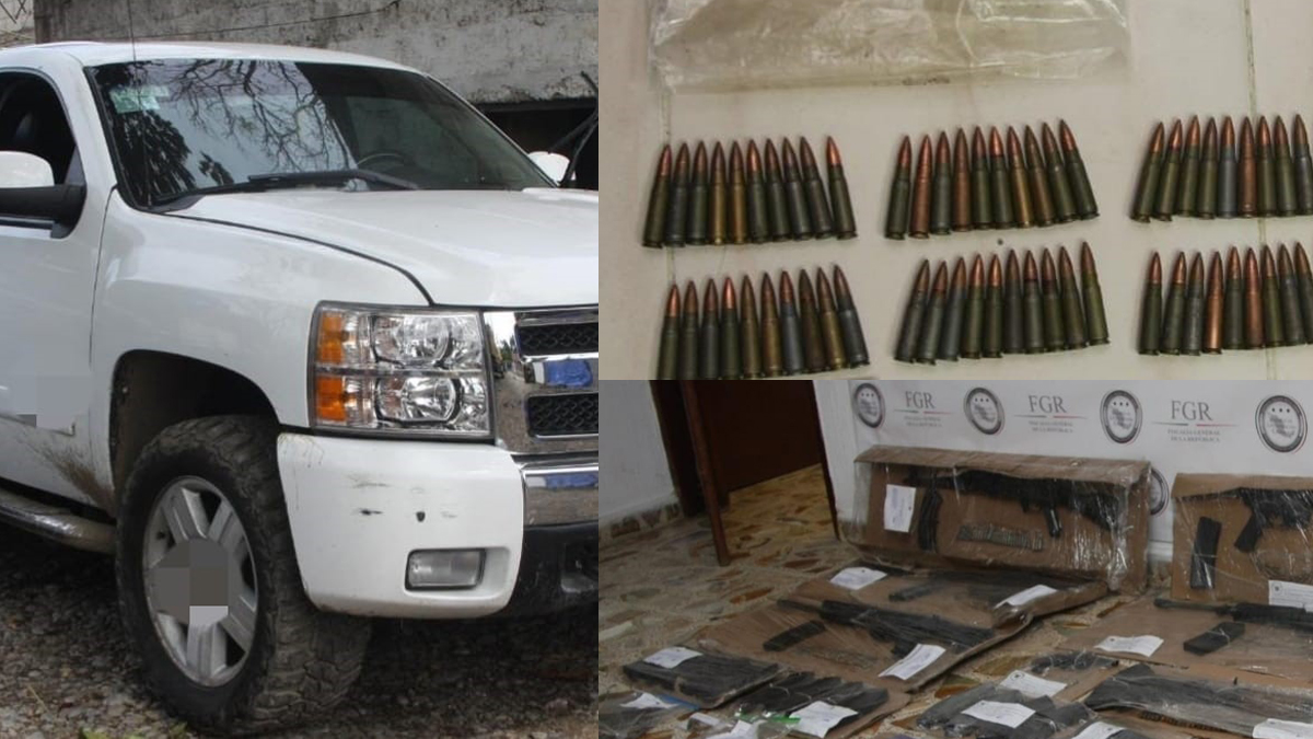FGR vincula a proceso a ocho personas por portación de armas de Fuerzas Armadas - vehiculo-y-armas-decomisadas-por-la-fgr