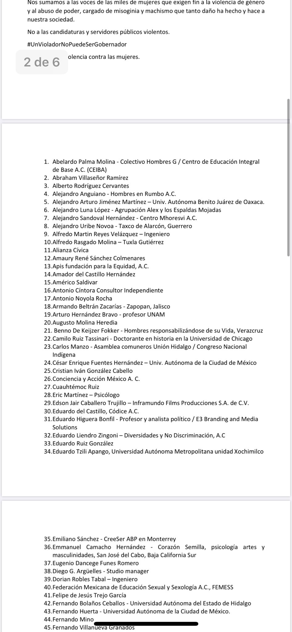 Exigen 150 hombres que le retiren candidatura a Félix Salgado Macedonio al gobierno de Guerrero - carta-hombres-felix-salgado-2