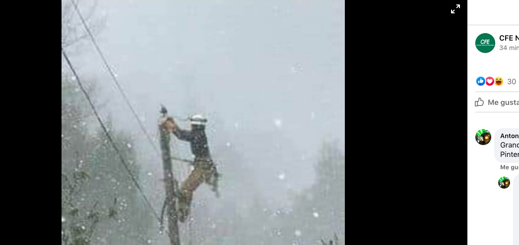 Con imágenes 'fake', CFE agradece a trabajadores que apoyaron al restablecimiento de la electricidad - cfe-2