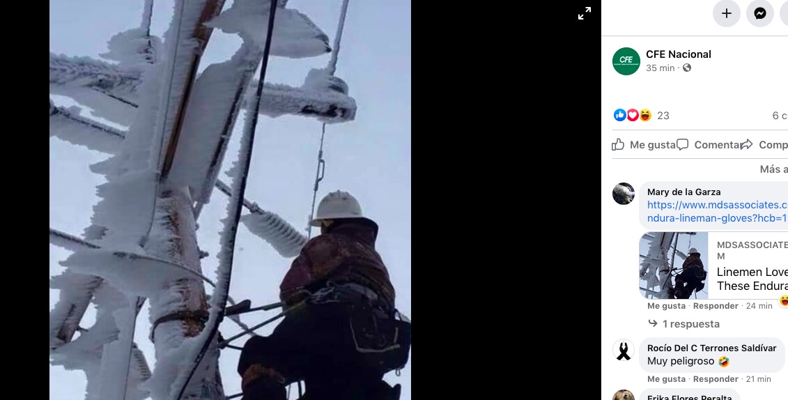 Con imágenes 'fake', CFE agradece a trabajadores que apoyaron al restablecimiento de la electricidad - cfe-4