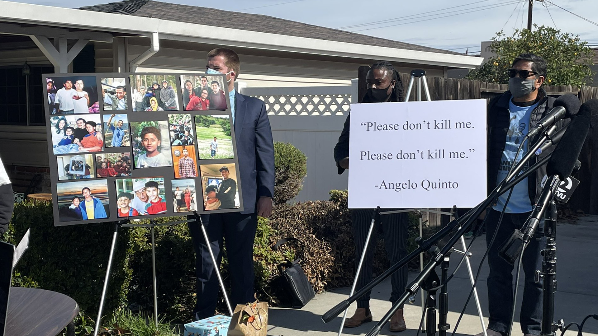 Familia de hispano que murió asfixiado como George Floyd demanda a la Policía - conferencia-de-prensa-de-la-familia-de-angelo-quinto