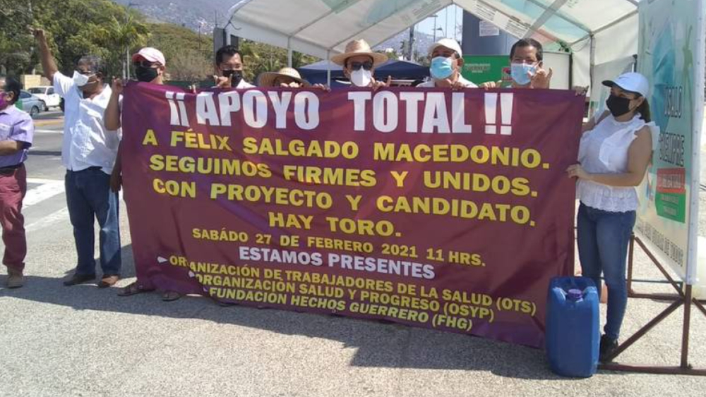 En Acapulco, ciudadanos manifiestan su apoyo a Félix Salgado Macedonio