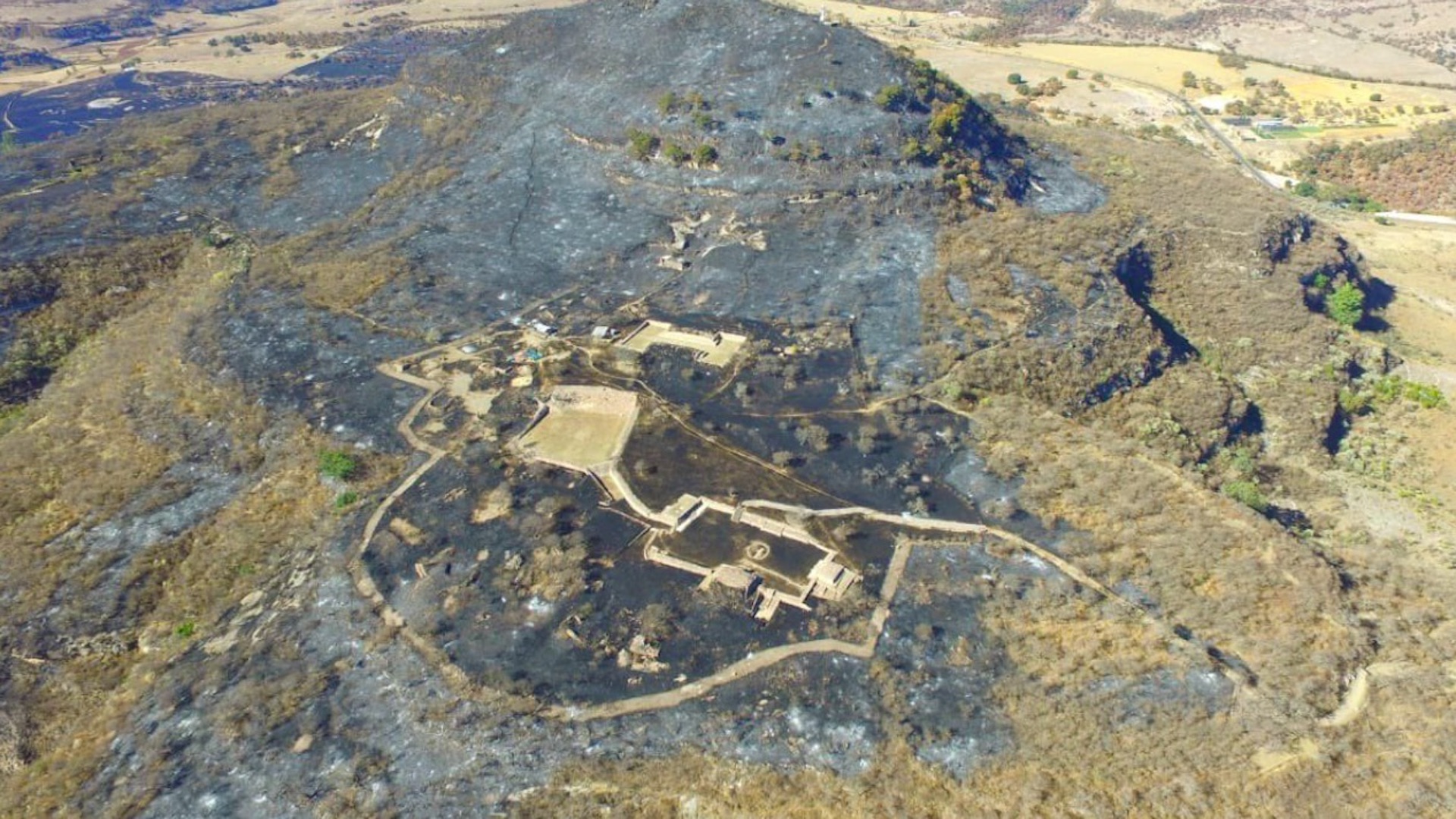 Zona Arqueológica Cerro del Teúl, Zacatecas, sin daños tras incendio, confirma INAH