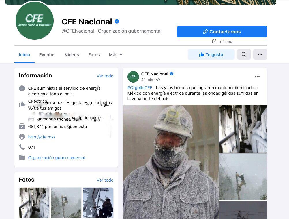 Con imágenes 'fake', CFE agradece a trabajadores que apoyaron al restablecimiento de la electricidad - publicacion-de-cfe