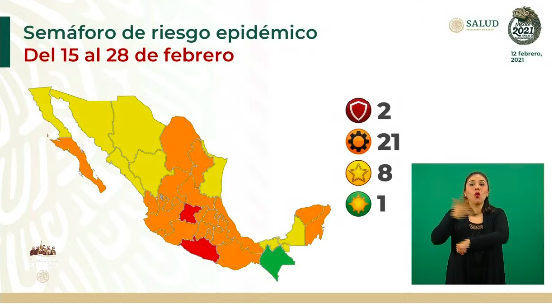 Guanajuato y Guerrero en Semáforo Rojo por COVID-19; Chiapas regresa a Verde - semaforo-de-riesgo