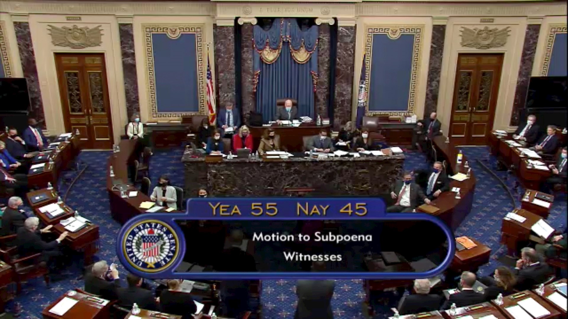 Senado continuará juicio político a Trump como estaba planeado tras rechazar citar a testigos