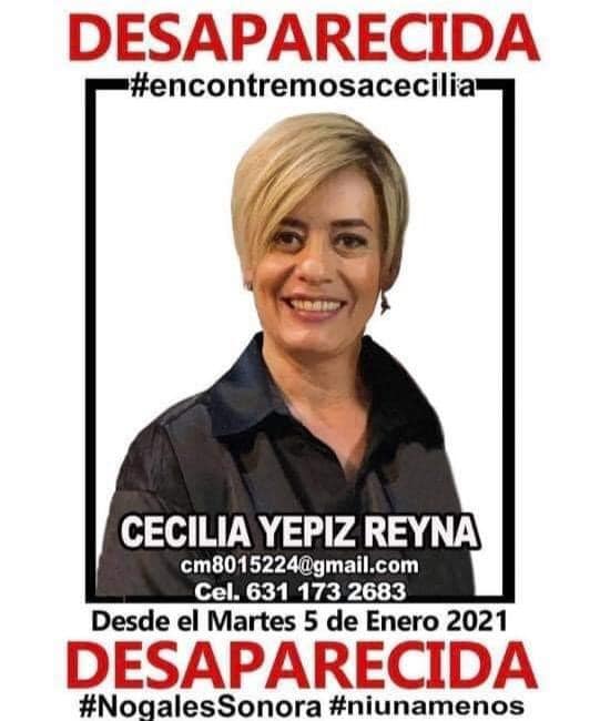 Hallan en fosa clandestina cuerpo de exfuncionaria de Sonora reportada como desaparecida - cartel-de-busqueda-de-cecilia-yepiz