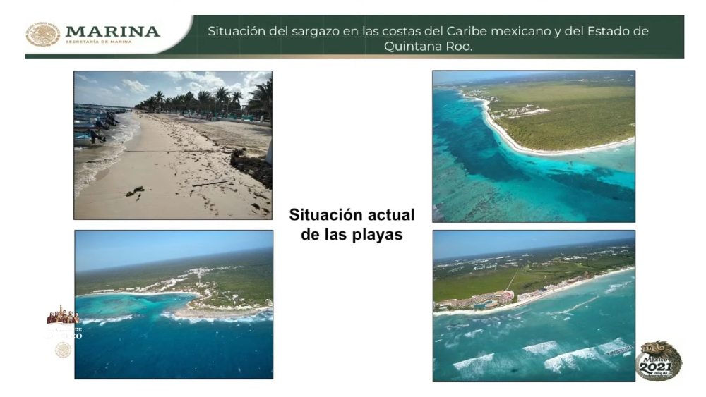 AMLO asegura que no hay sargazo en playas de Quintana Roo
