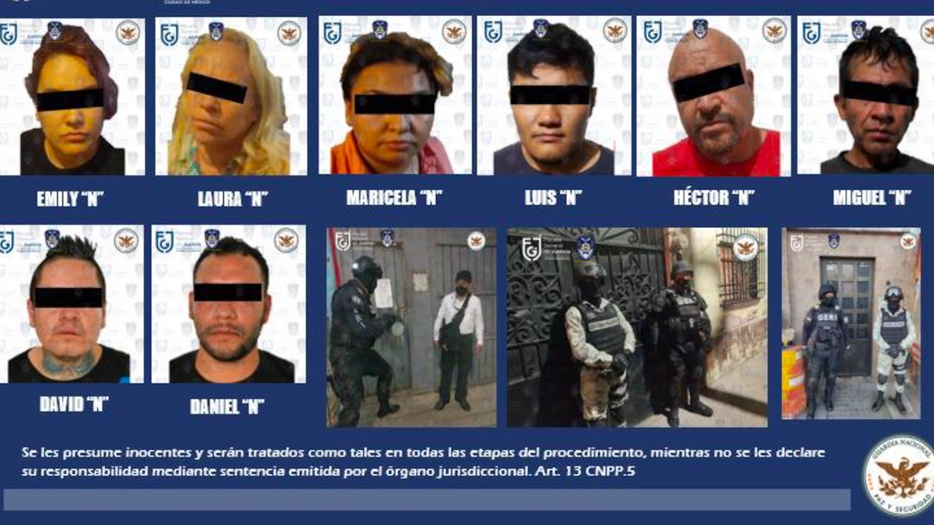 Detienen a ocho en cuatro cateos en Iztapalapa y Gustavo A. Madero; decomisan mariguana y cocaína