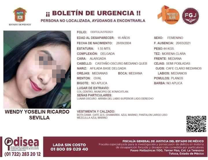 Compañeras de clase cargan ataúd de Wendy Yoselin, joven hallada muerta en canal de aguas negras - ficha-de-busqueda-de-wendy-yoselin