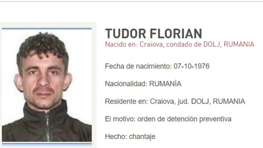 Florian Tudor, entre los criminales más buscados por Rumania Florian Tudor, entre los criminales más buscados por Rumania