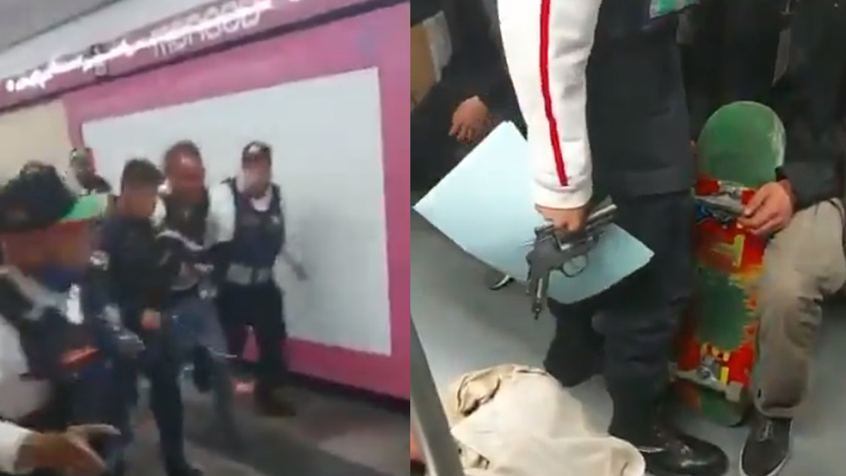 #Video Detienen a sujeto armado en estación Merced del Metro tras protagonizar riña