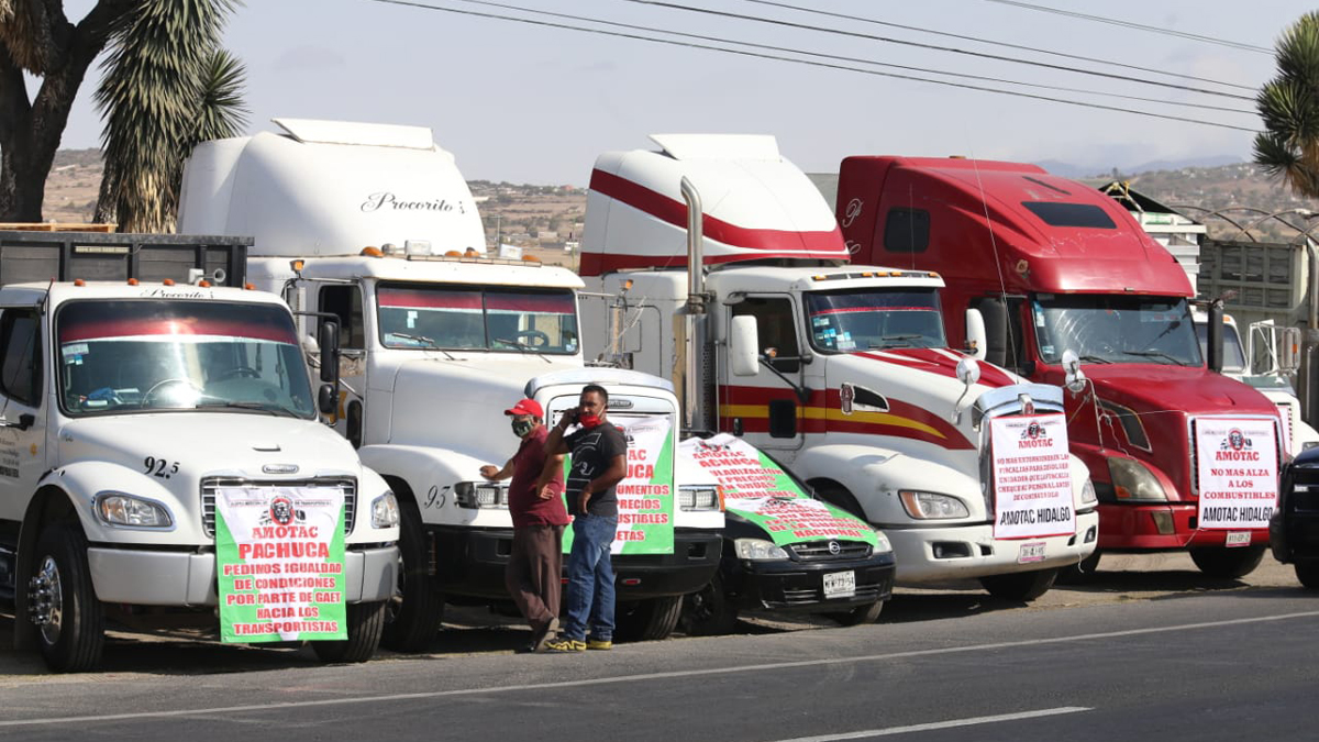 Transportistas se manifiestan en carreteras de todo el país contra inseguridad y extorsiones
