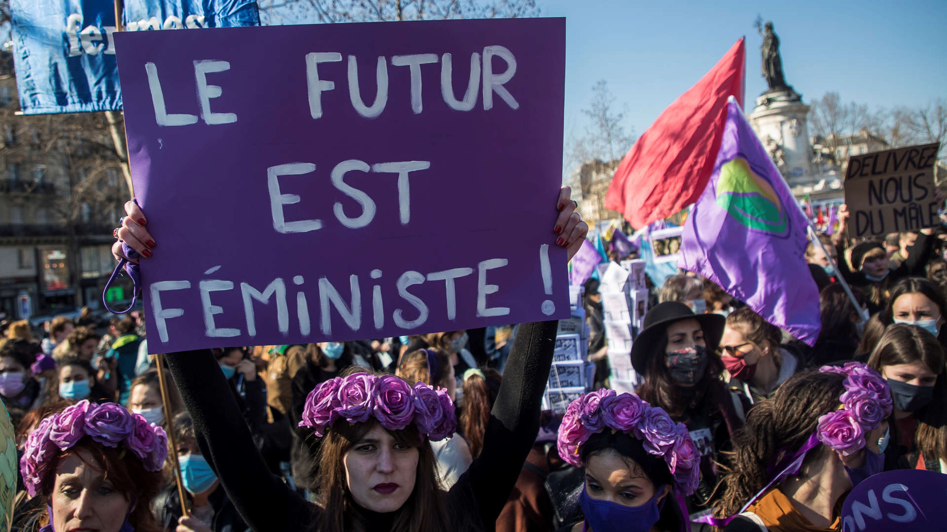 COVID-19 obliga a un Día de la Mujer virtual y sin aglomeraciones - manifestacion-por-dia-de-la-mujer-en-francia