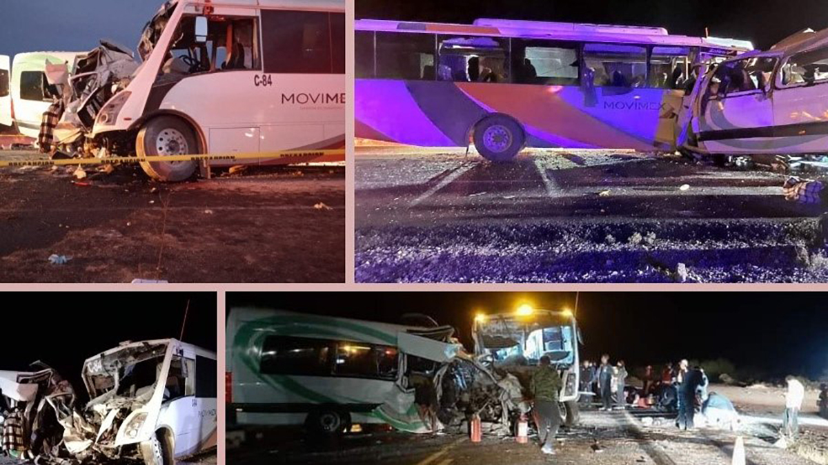 Choque de camión de personal contra camioneta en Sonora deja al menos 16 muertos Choque de camión de personal contra camioneta en Sonora deja al menos 16 muertos