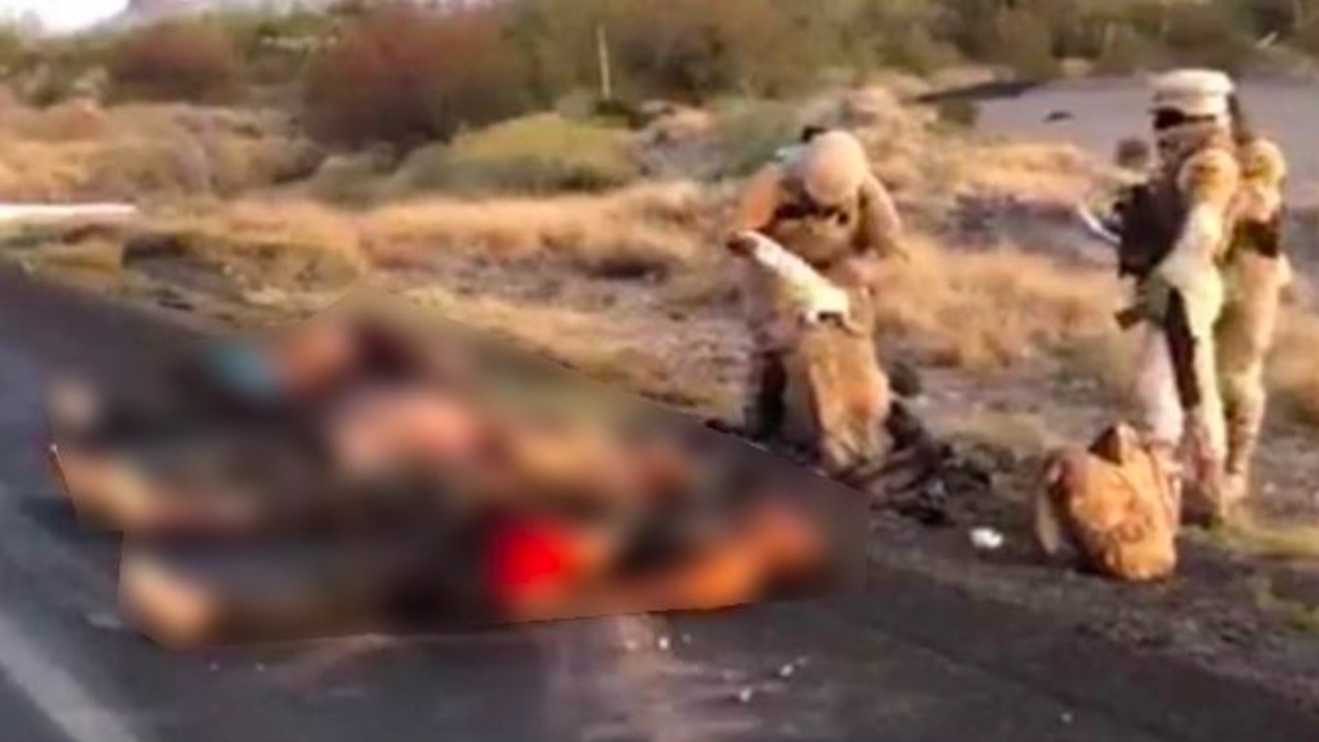 Localizan cinco cuerpos y un herido en carretera de Sonora