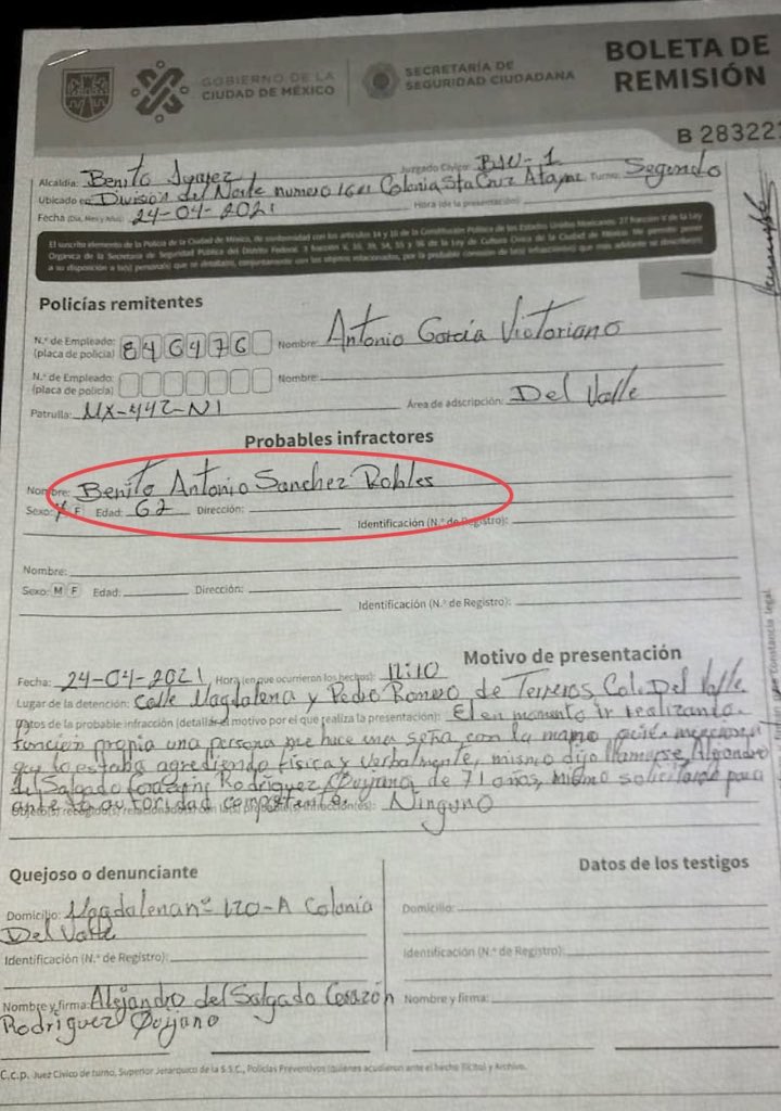 Presunto brigadista de Morena golpea a adulto mayor en Benito Juárez - denuncia-contra-brigadista-de-morena