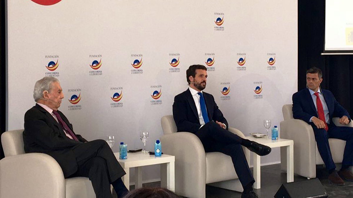 Cártel de Sinaloa apoya dictadura de Nicolás Maduro, acusa el líder opositor Leopoldo López - mario-vargas-llosa-pablo-casado-y-leopoldo-lopez