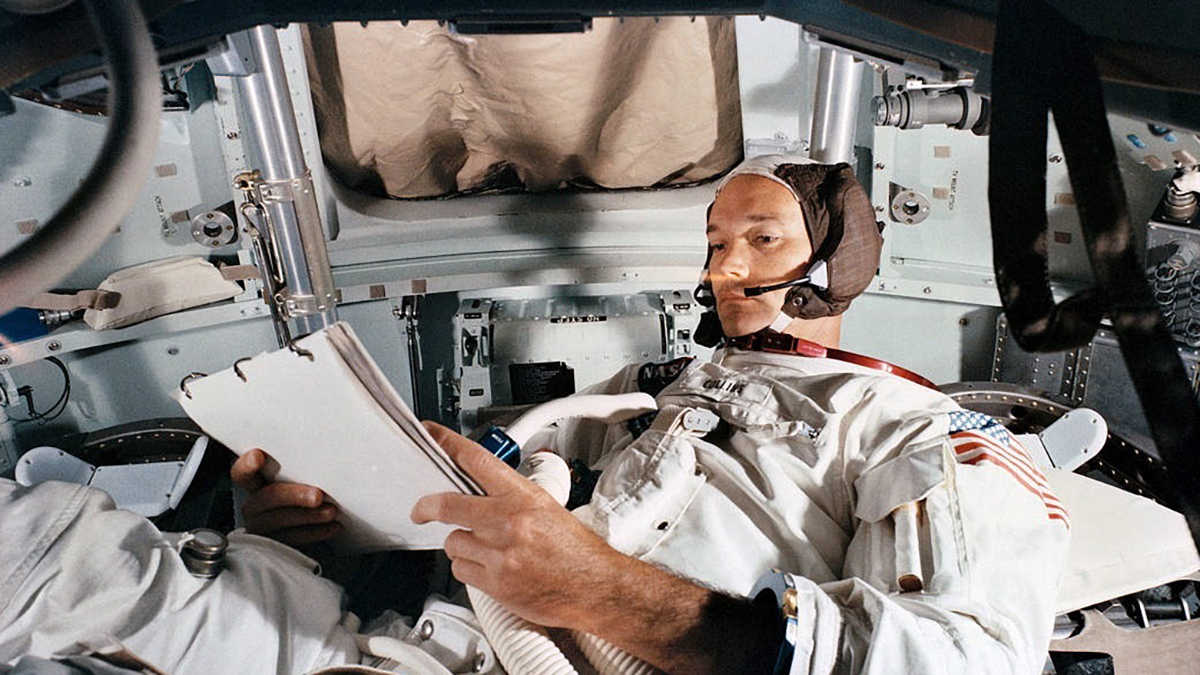 Murió Michael Collins, astronauta que participó en primera misión a la Luna - michael-collins-durante-mision-a-la-luna