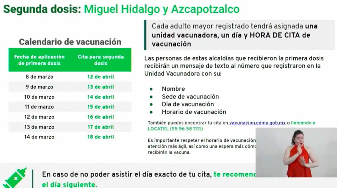 Aplicarán segunda dosis de vacunas contra COVID-19 en cinco alcaldías de la Ciudad de México - miguel-hidalgo-azcapotzalco