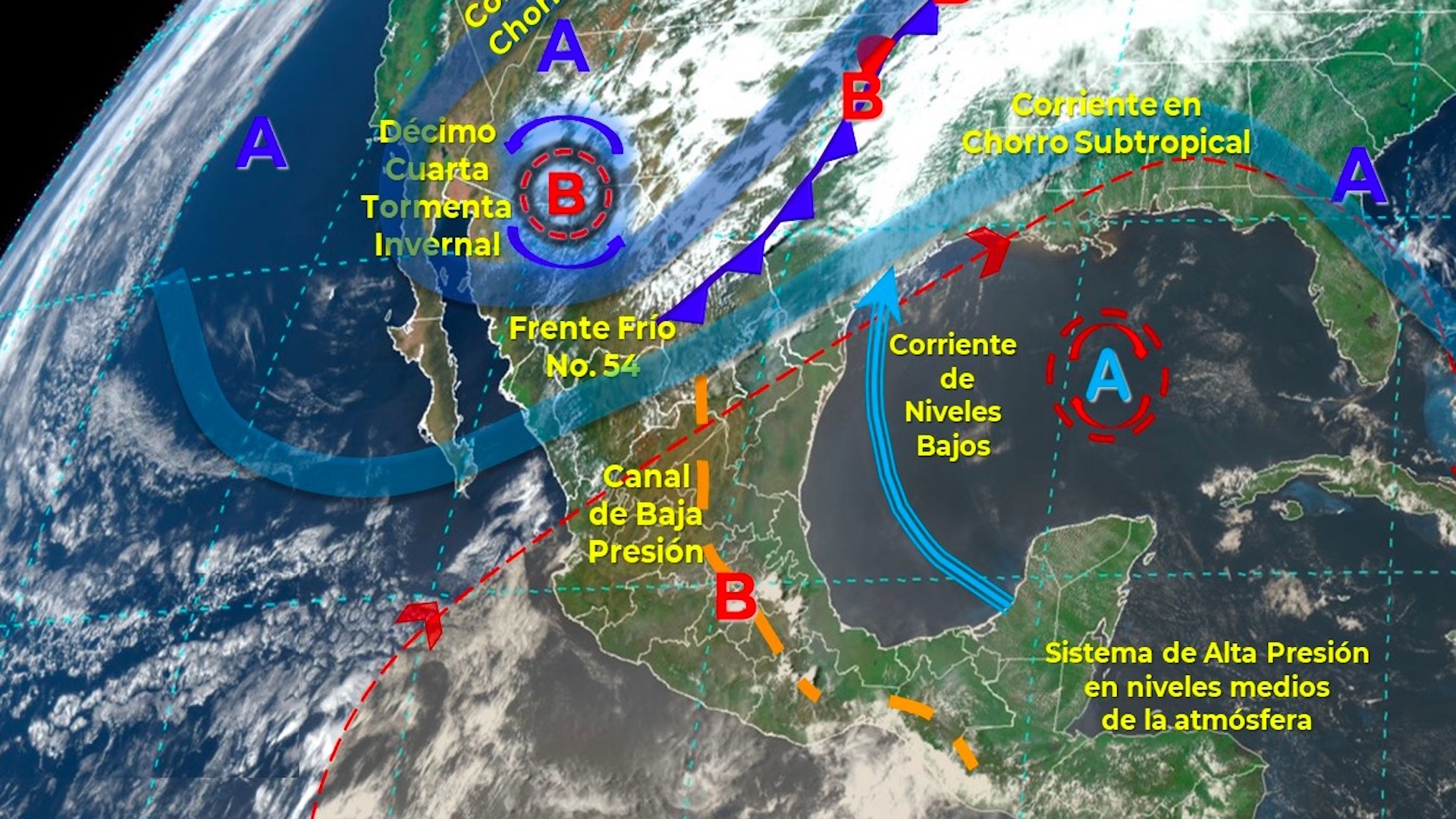 Alerta de tornados y tormentas para Coahuila, Nuevo León y Tamaulipas