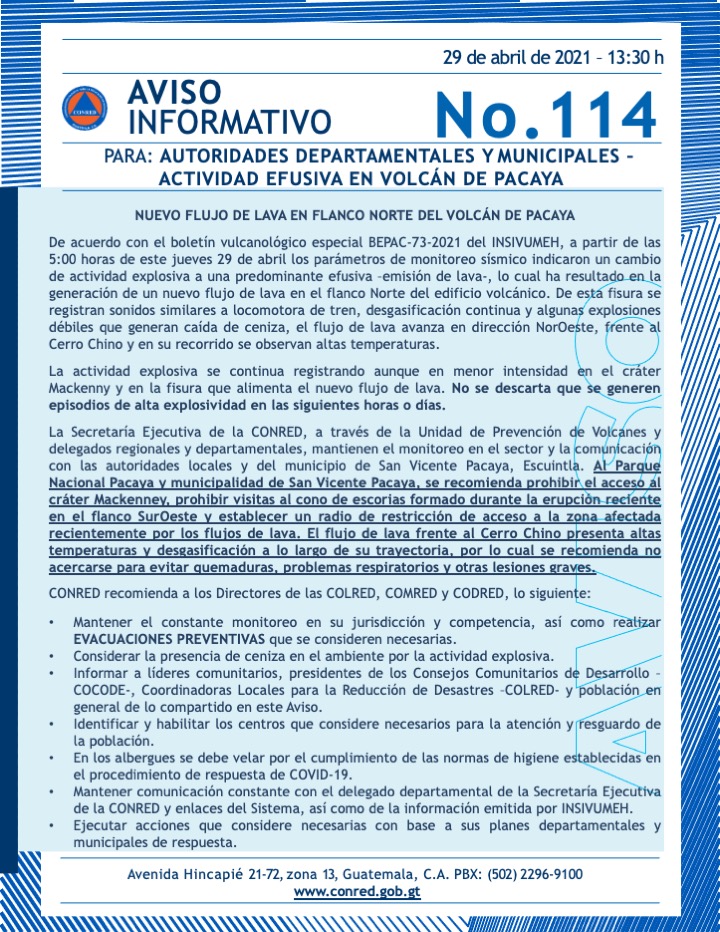 Flujo de lava del volcán Pacaya de Guatemala alcanza mil 600 metros - volcan-pacaya