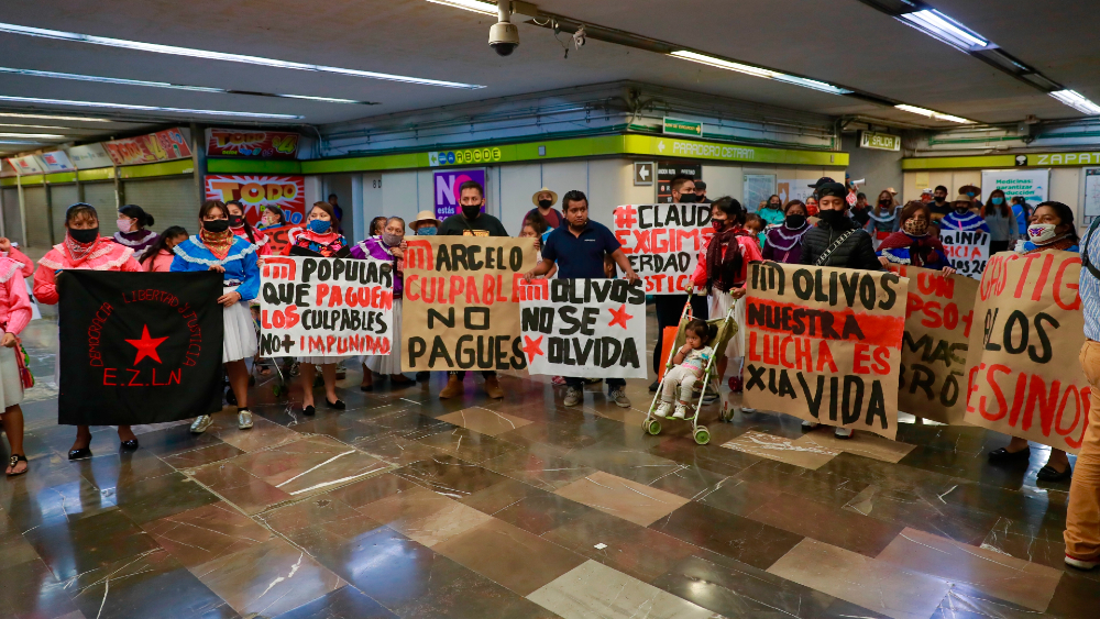 Comunidad otomí exige justicia por muertos en accidente del Metro