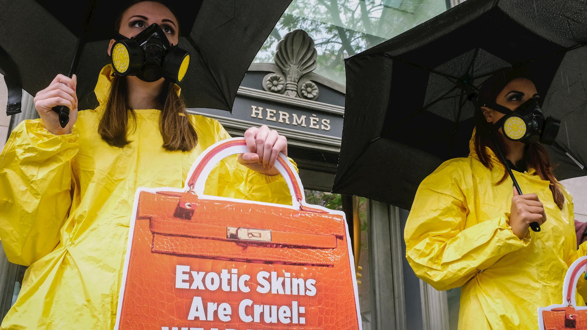 Activistas de PETA protestan afuera de Hermès en NY por uso de pieles - hermes-peta-protesta-nueva-york-2