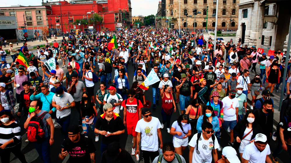 Marchan en Ciudad de México a favor de legislar la mariguana en el país