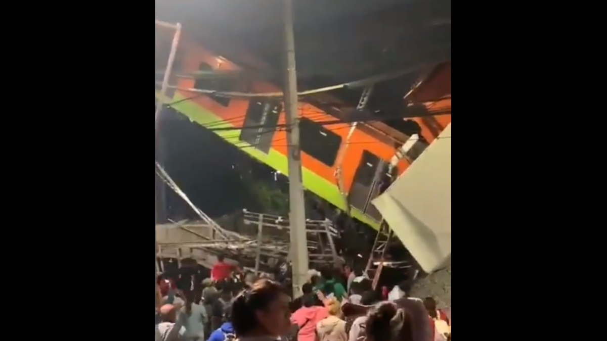 Así colapsó trabe de la Línea 12 del Metro