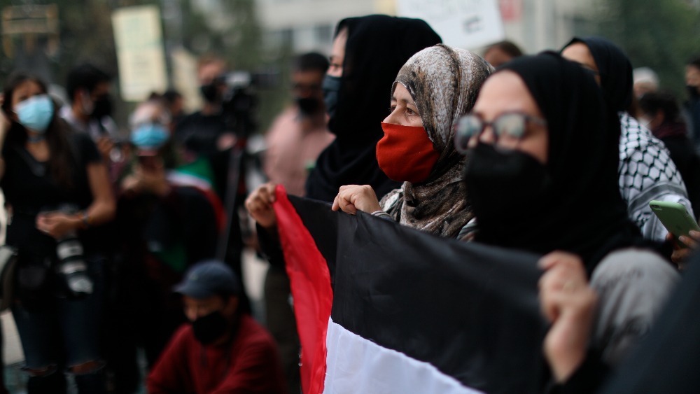 Manifestantes en México piden cese de ataques de Israel a Palestina