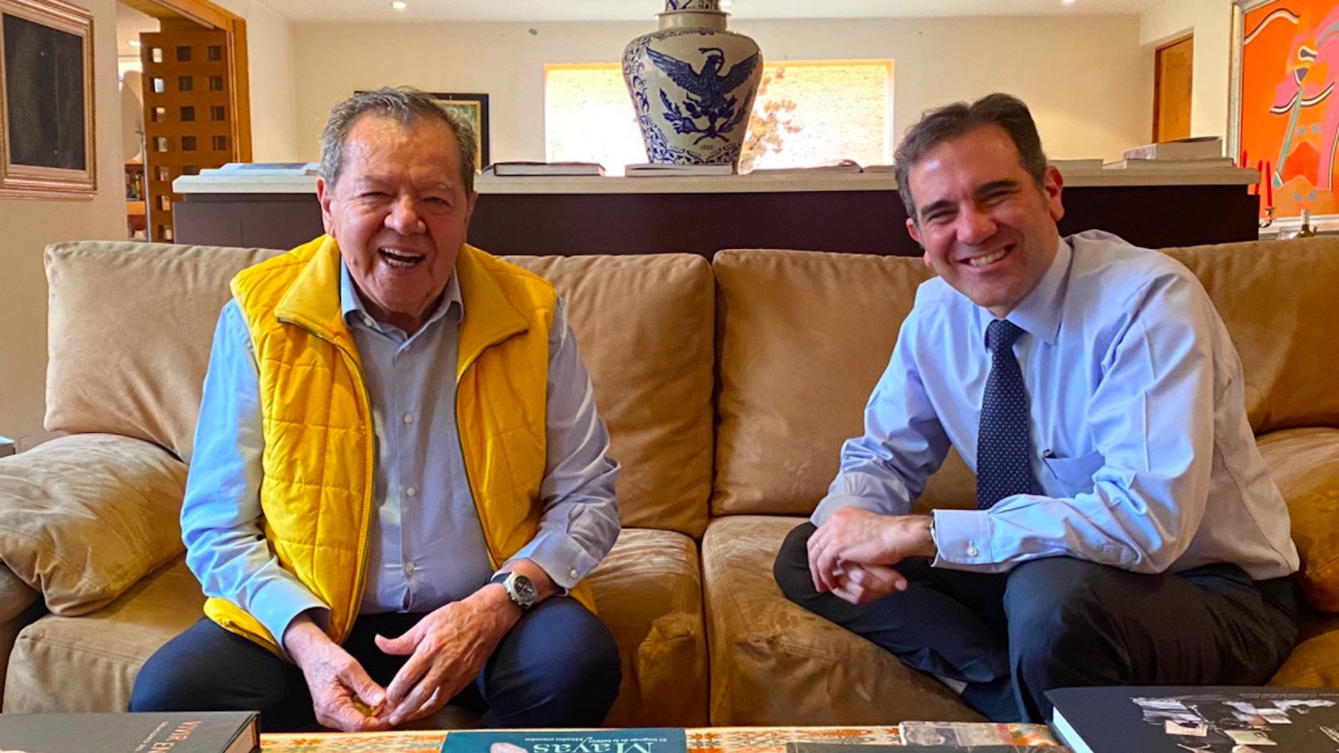 Muñoz Ledo hace llamado a proteger instituciones autónomas en reunión con Lorenzo Córdova