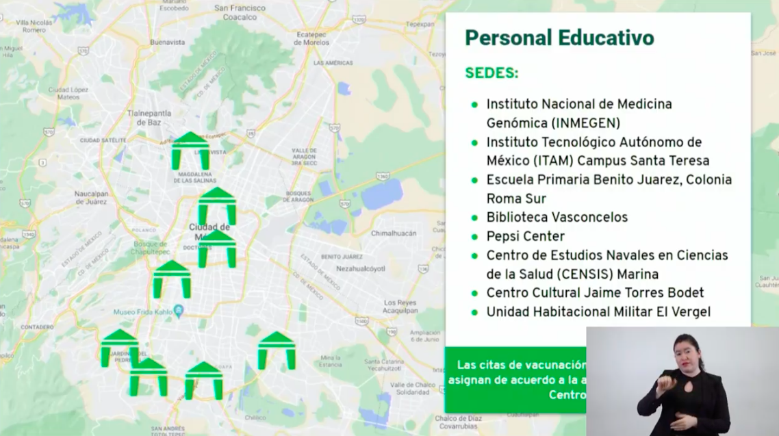 Iniciará vacunación de personas de 50 a 59 años en Iztapalapa, Iztacalco, Xochimilco y Tláhuac - sedes-vacunacion-personal-educativo