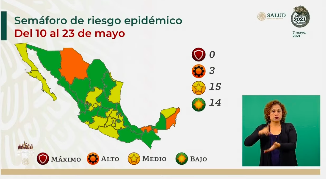 Valle de México pasa a Semáforo Amarillo por COVID-19; crece número de entidades en Verde - semaforo