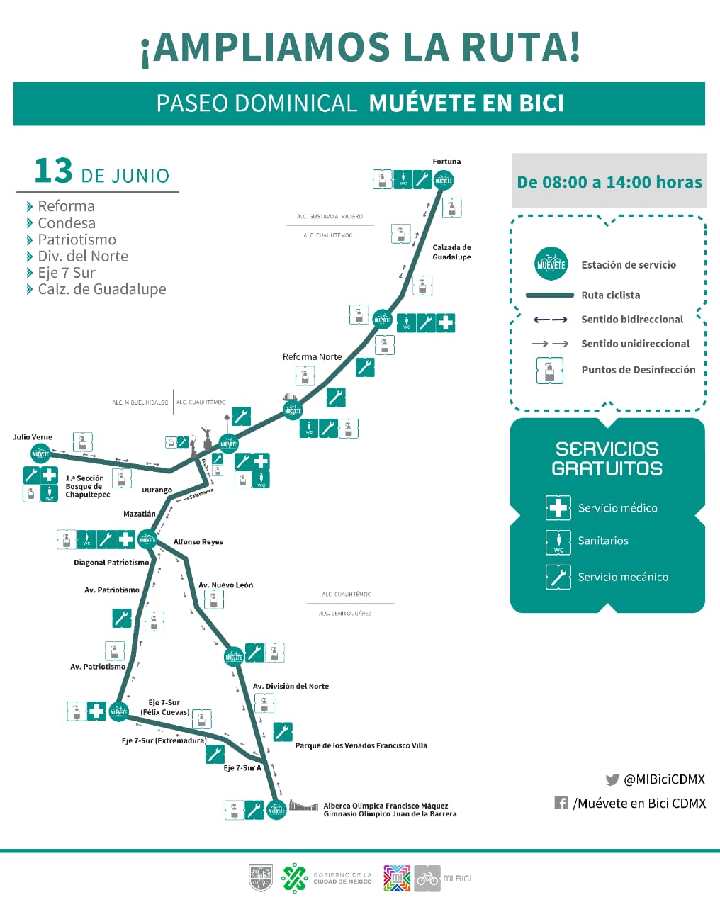 Anuncia Semovi ampliación de ruta del paseo "Muévete en Bici" - ampliacion-ruta-paseo-dominical-muevete-en-bici-10jun21