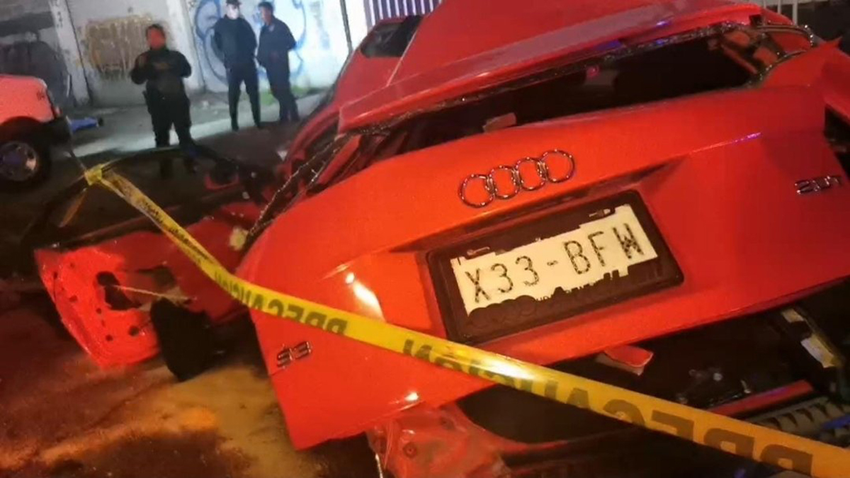 Choque de Audi en Ecatepec deja cuatro muertos; conductor iba a exceso de velocidad - audi-destrozado-tras-choque-en-ecatepec-de-morelos
