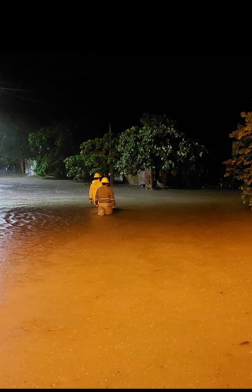 Restablecen al 100 % suministro eléctrico en zonas afectadas por 'Dolores' - empleados-de-cfe-en-trabajos-para-restablecer-energia-tras-paso-de-la-tormenta-tropical-dolores