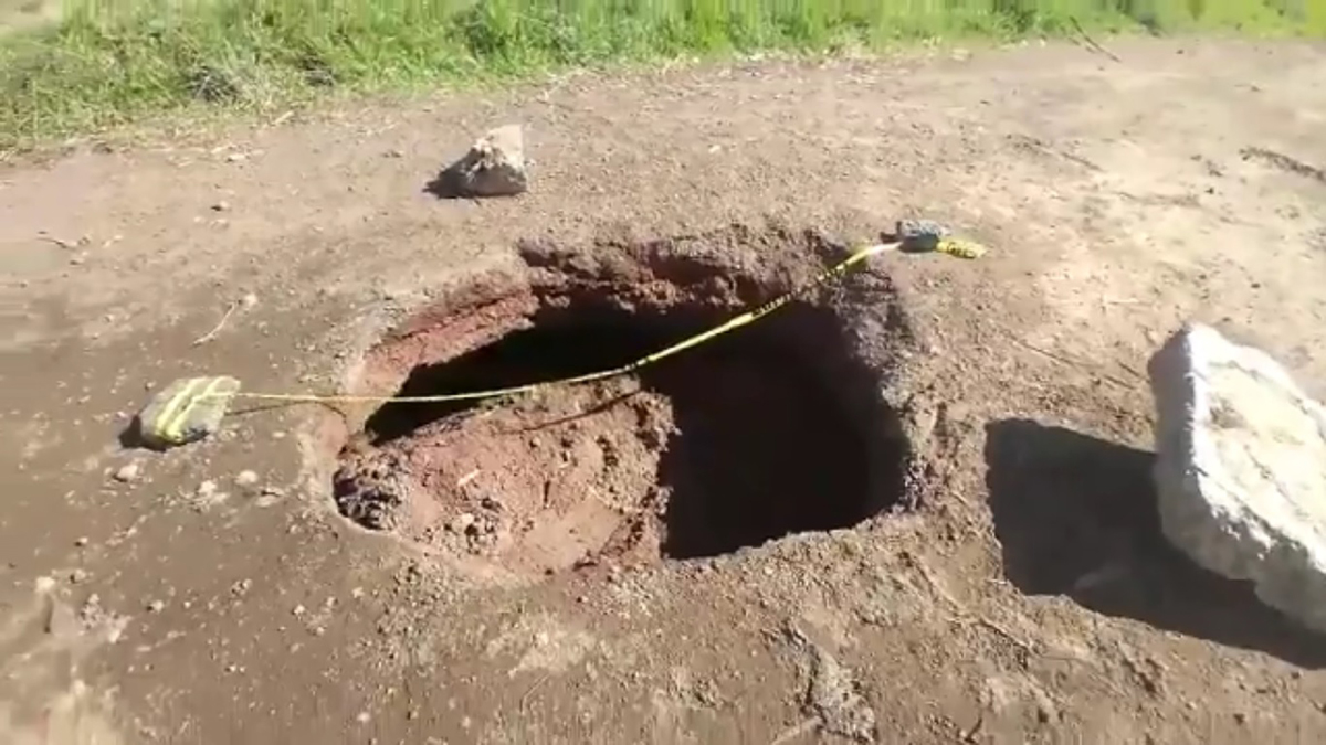 #Video Aparece hundimiento cerca del socavón gigante en Puebla