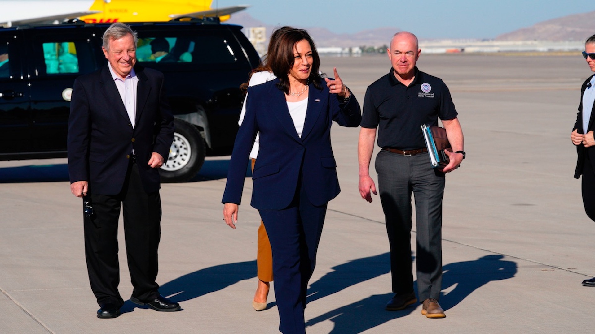 Migrantes, optimistas ante visita de Kamala Harris a la frontera