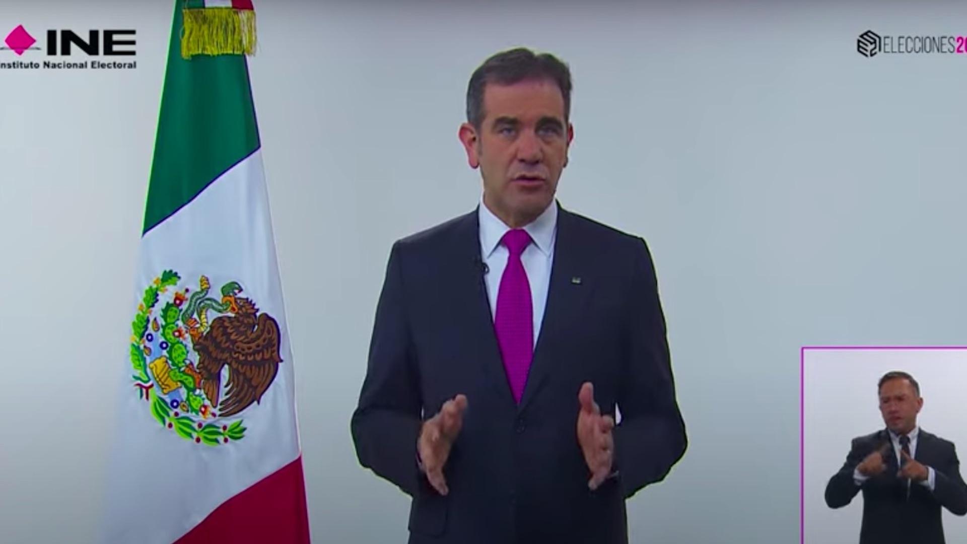 Primer mensaje de Lorenzo Córdova, presidente del INE con motivo de las elecciones