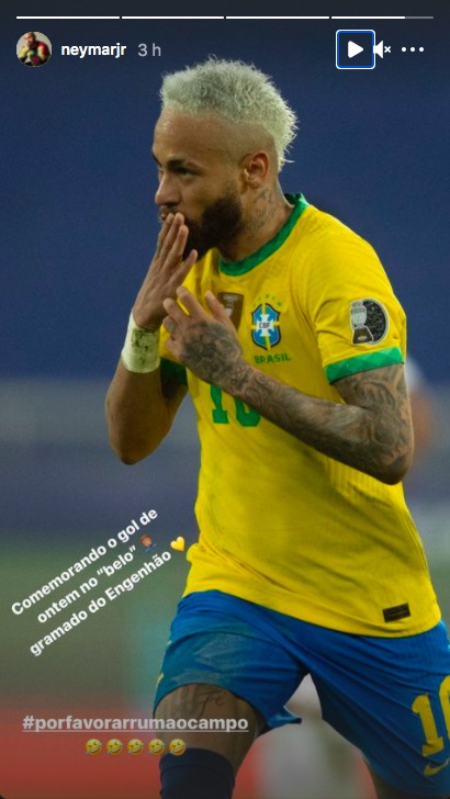 Neymar critica mal estado del césped en la Copa América - neymar