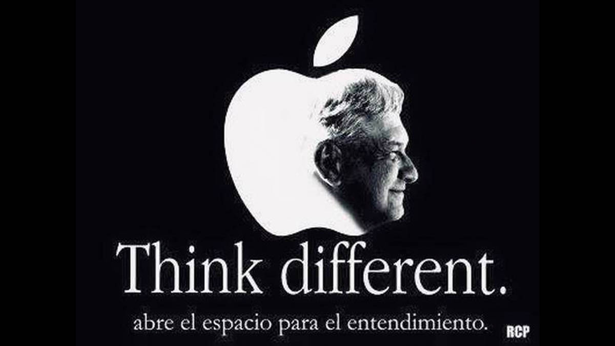 Morena edita campaña de Apple con rostro de AMLO; desata críticas Morena edita campaña de Apple con rostro de AMLO; desata críticas