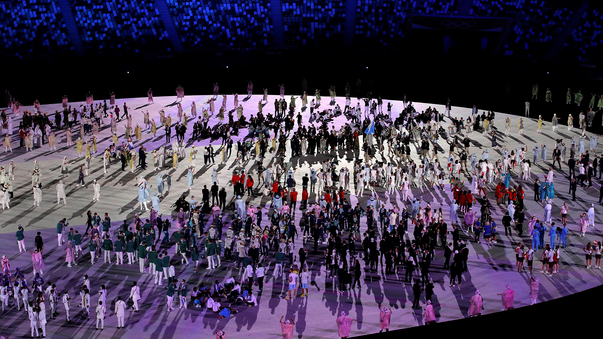 Atletas desfilan en Tokio al ritmo de canciones de videojuegos - desfile-de-atletas-durante-ceremonia-inaugural-de-juegos-olimpicos-de-tokio