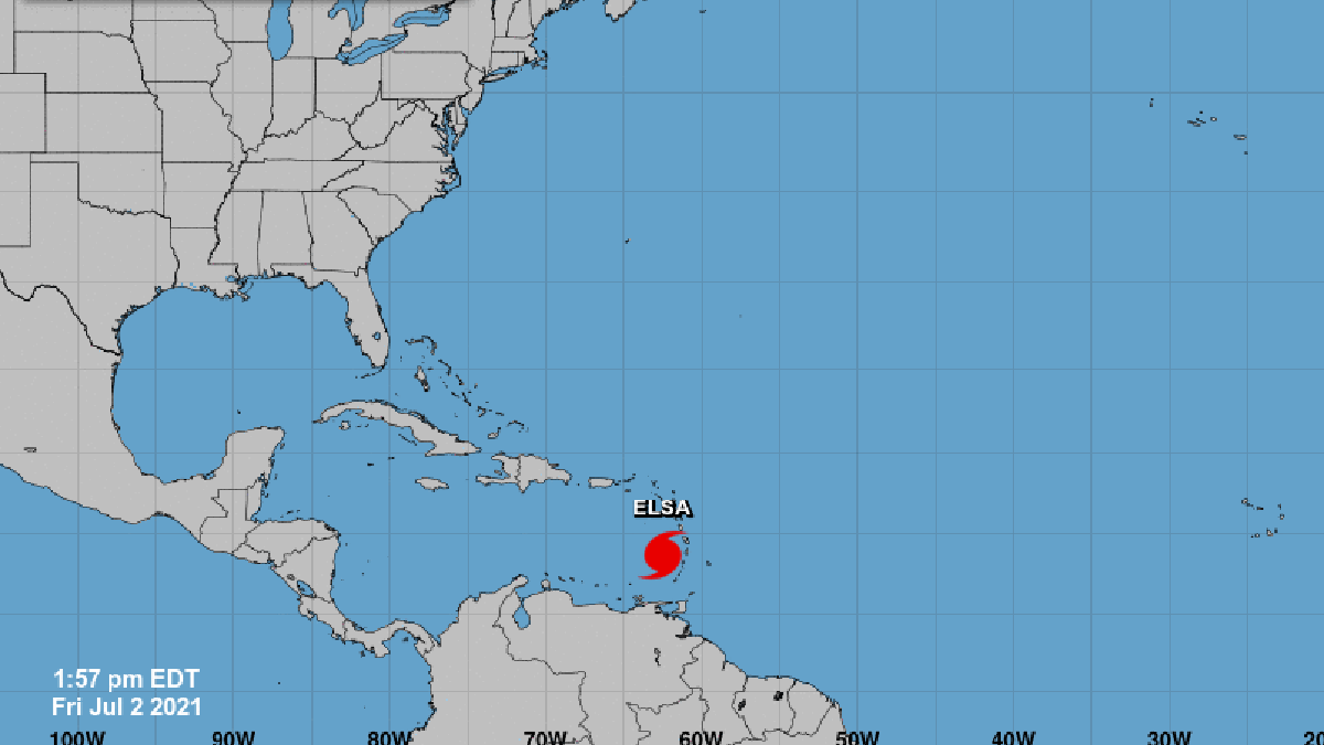 Huracán Elsa se intensifica en su avance por el este del Caribe - elsa