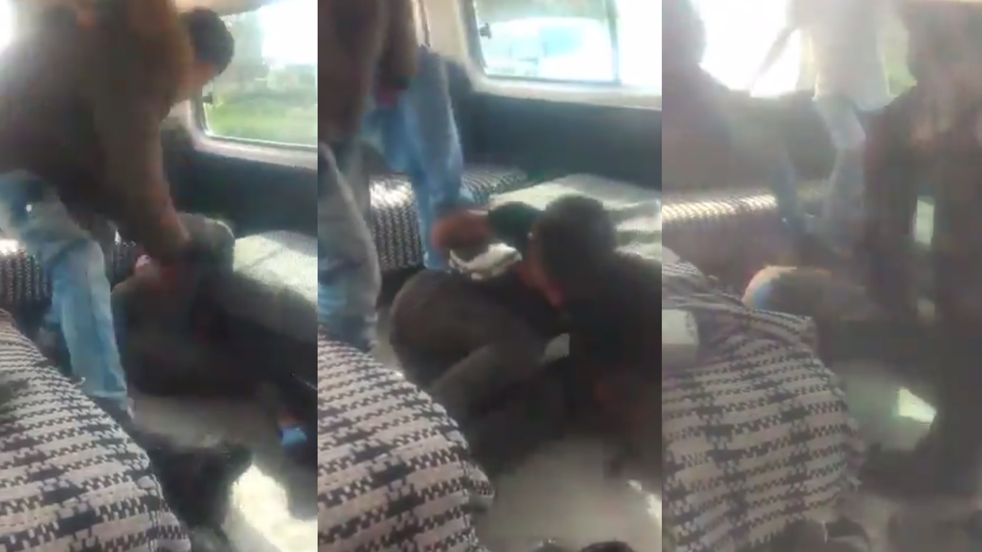 #Video Pasajeros golpean a presunto asaltante en Zumpango