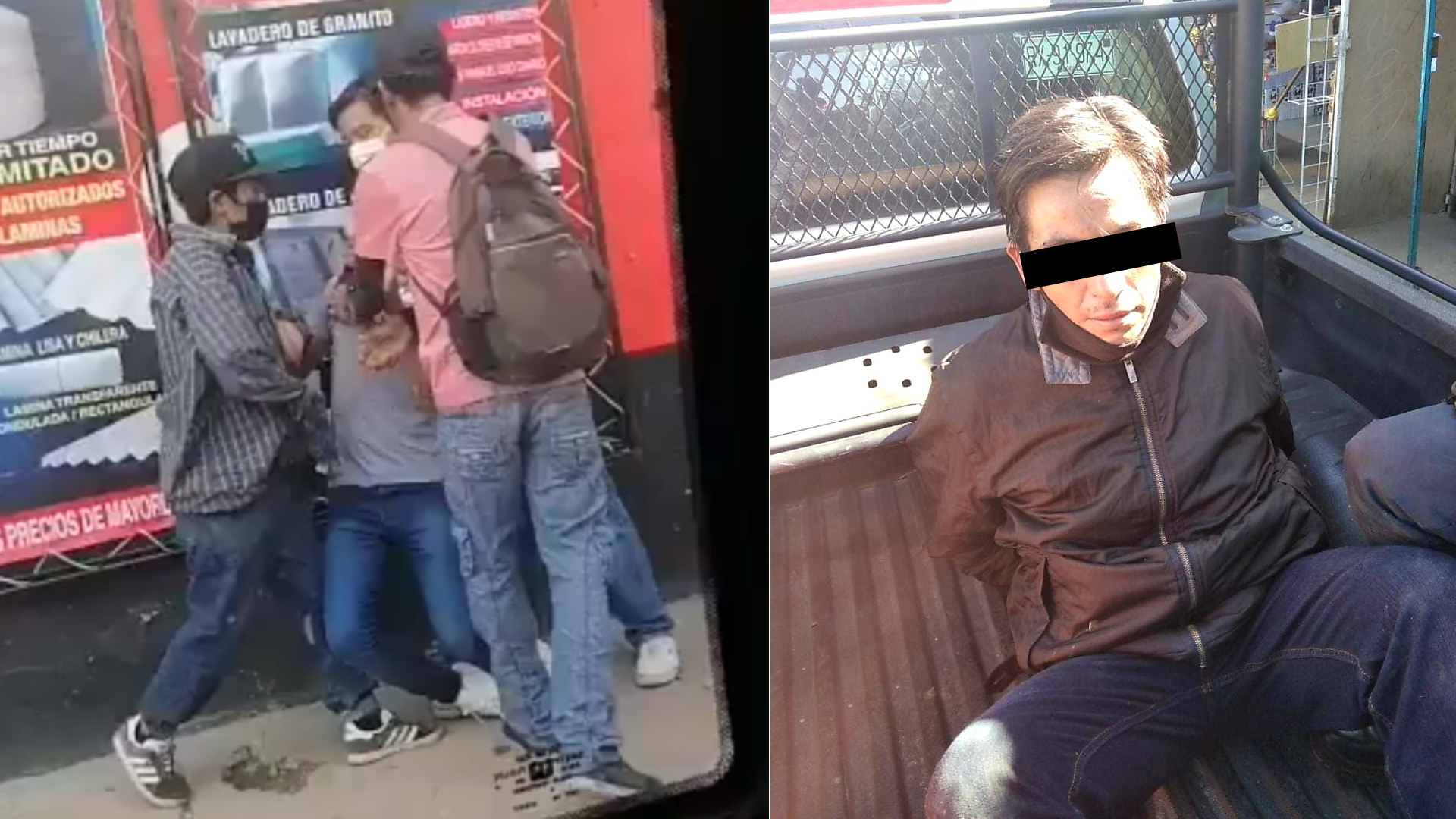 #Video Sujetos agreden a joven en Central de Abasto de Oaxaca