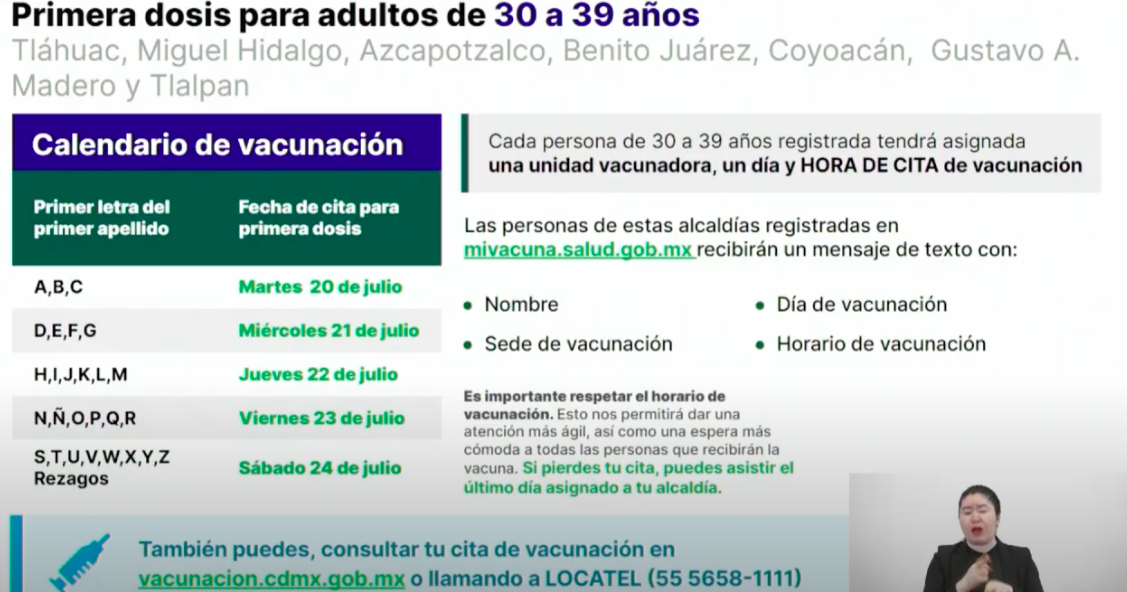 Estas serán las sedes de vacunación en Ciudad de México la próxima semana - primera-dosis